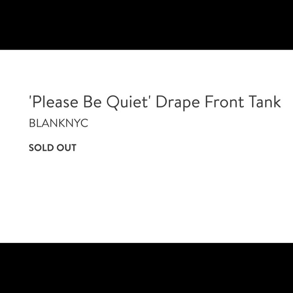 Blank NYC | 'Please be Quiet' Drape Front Tank - Picture 7 of 8